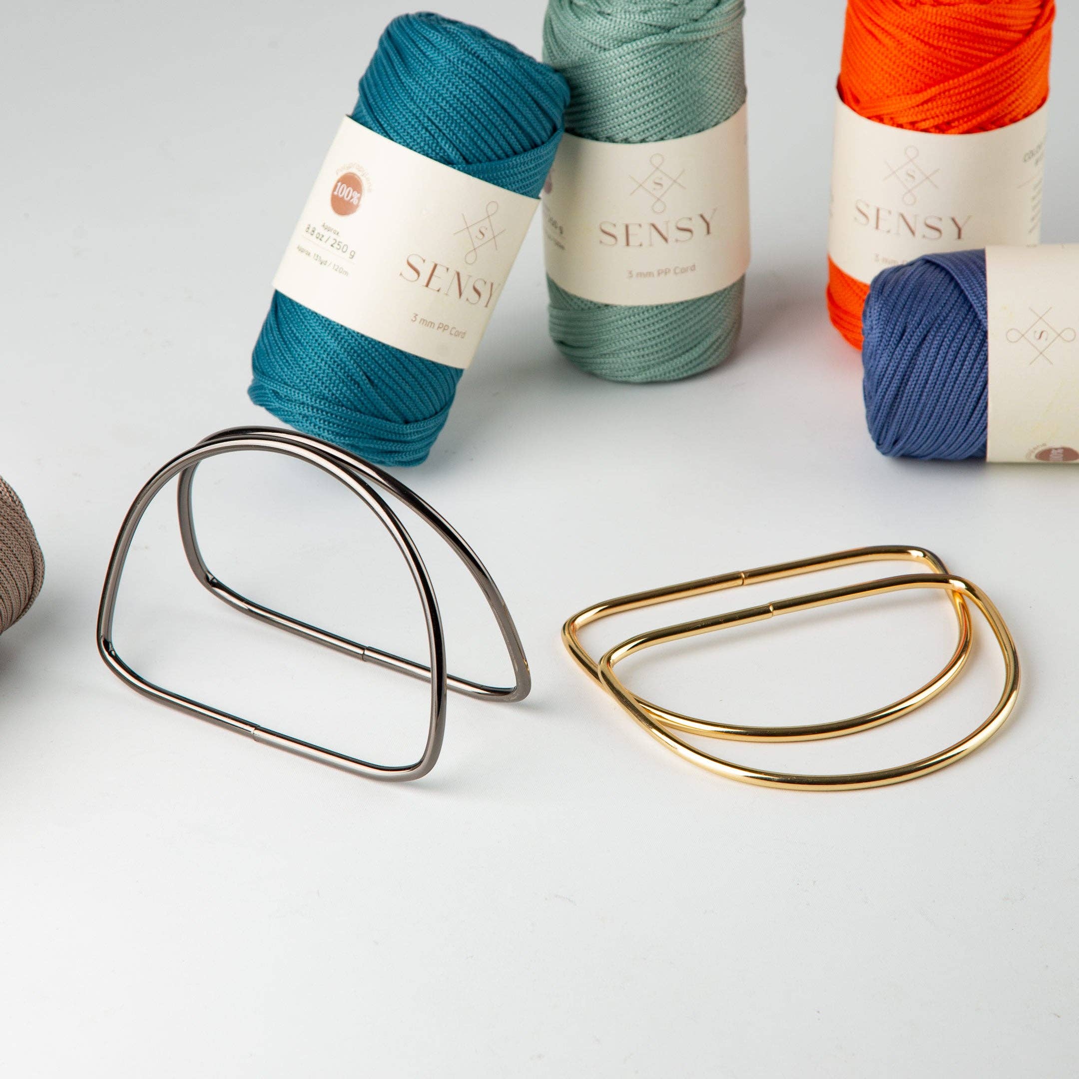 Metal Bag Handle - D Shape