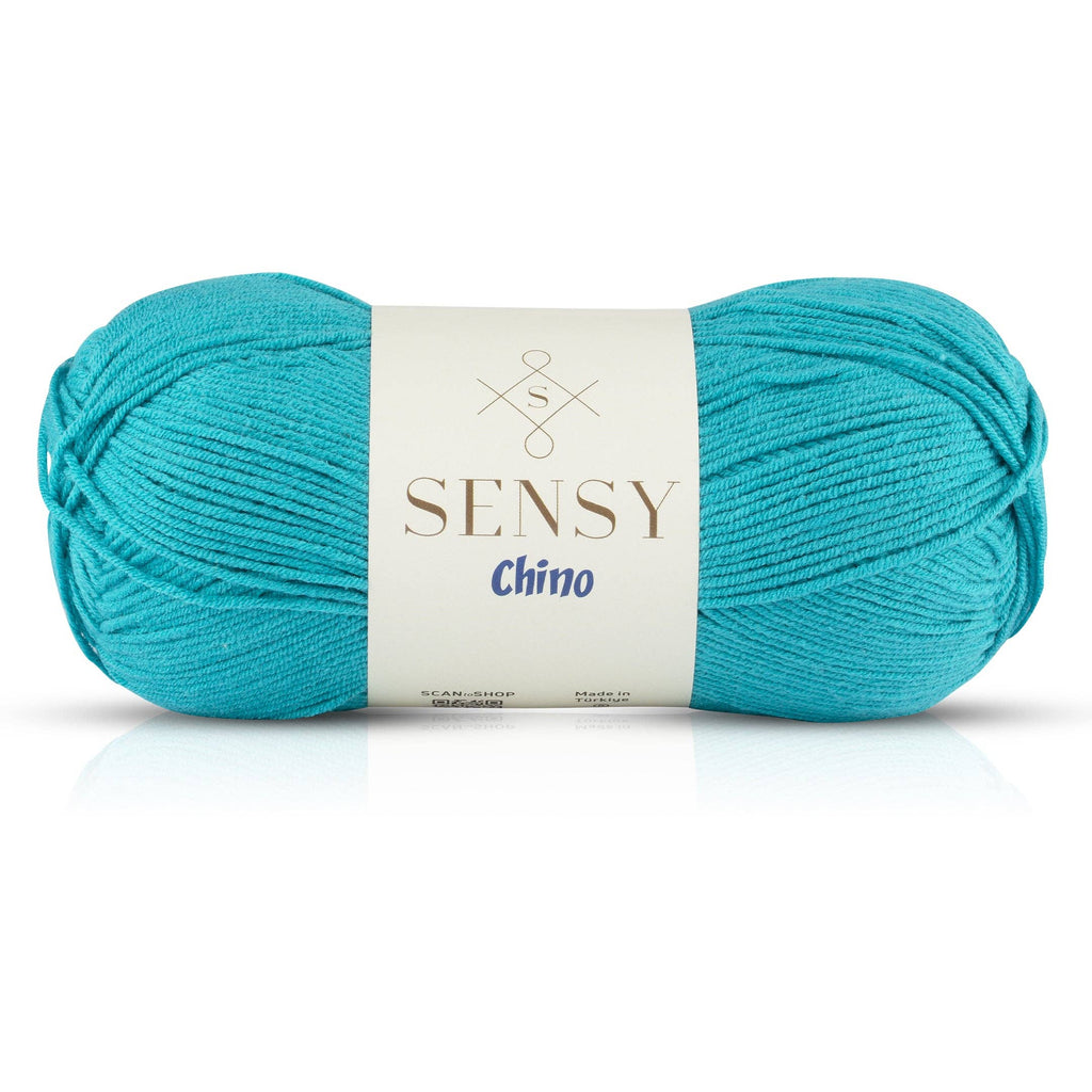 Sensy Chino Soft Cotton Yarn, 3.5 oz, 360 Yards, Gauge 2 Fin