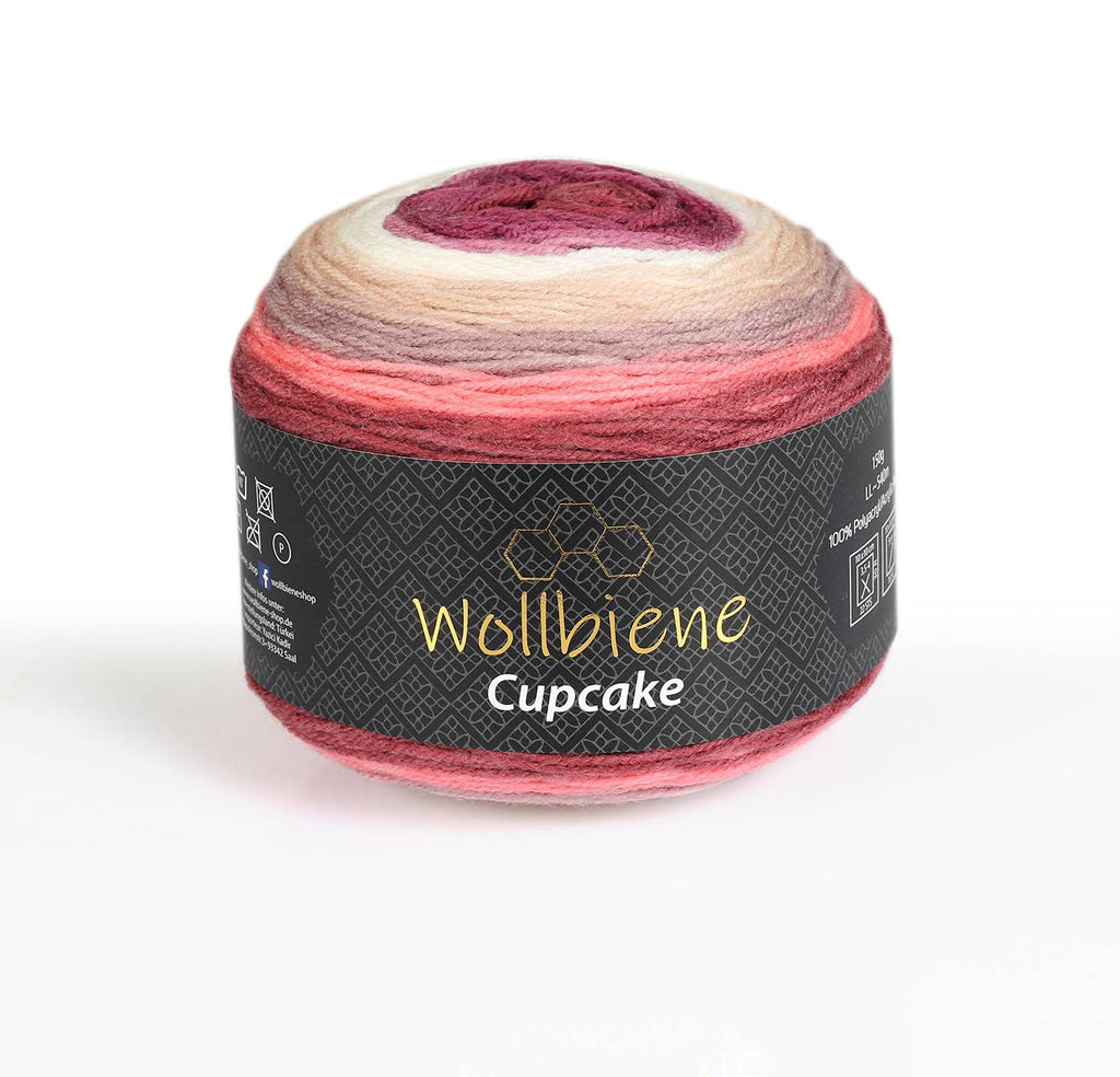 Woolen bee cupcake gradient wool knitting 150g