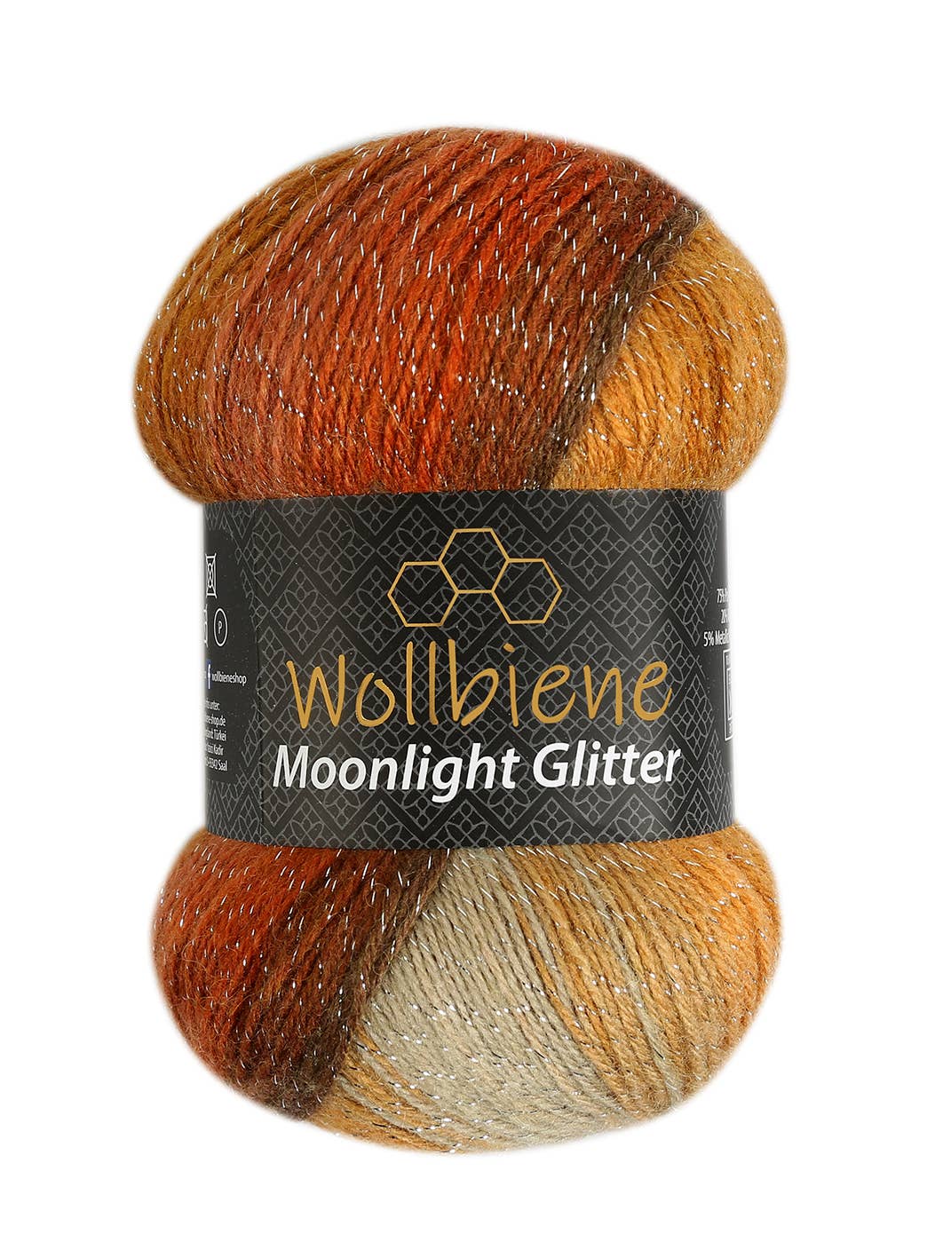 Woolen bee moonlight glitter batik crochet knitting wool