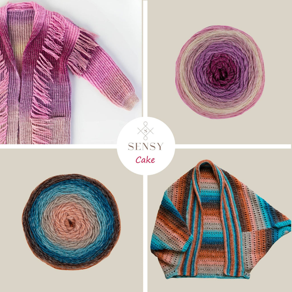 Sensy Cake Yarn, 5.3 oz, 525 Yards, Gauge 3 Light