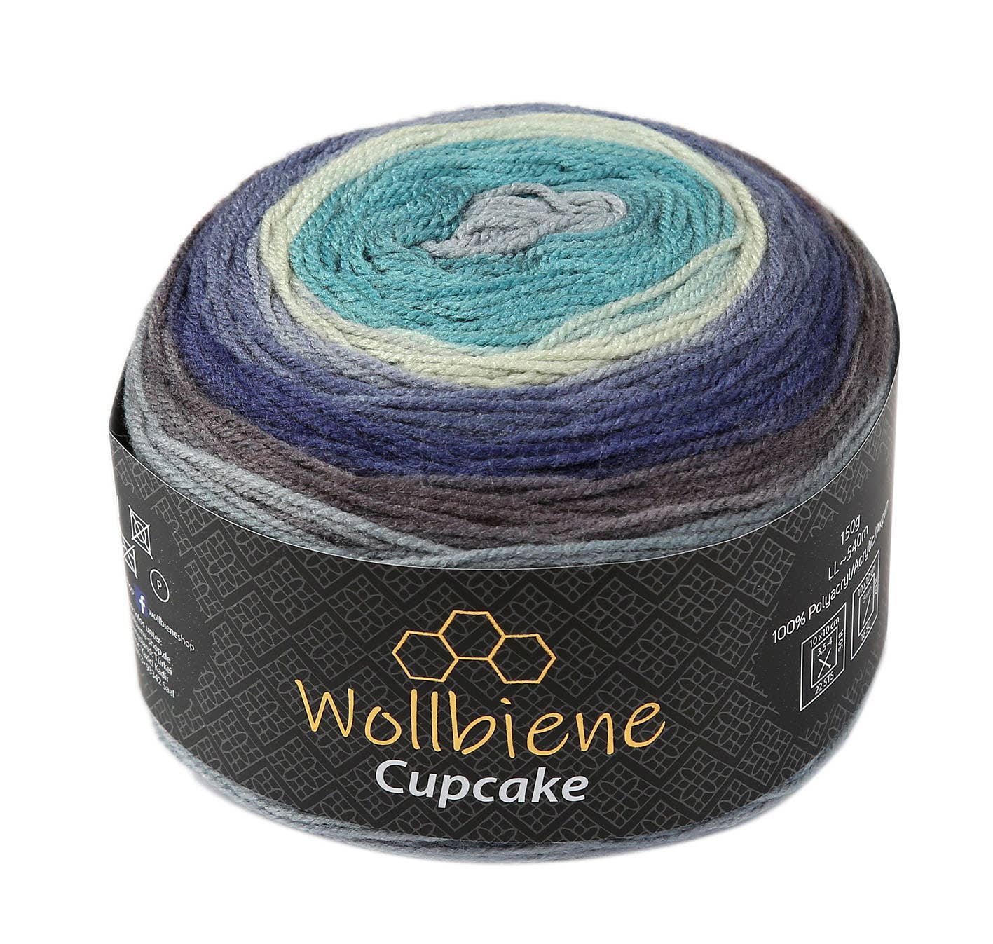 Woolen bee cupcake gradient wool knitting 150g