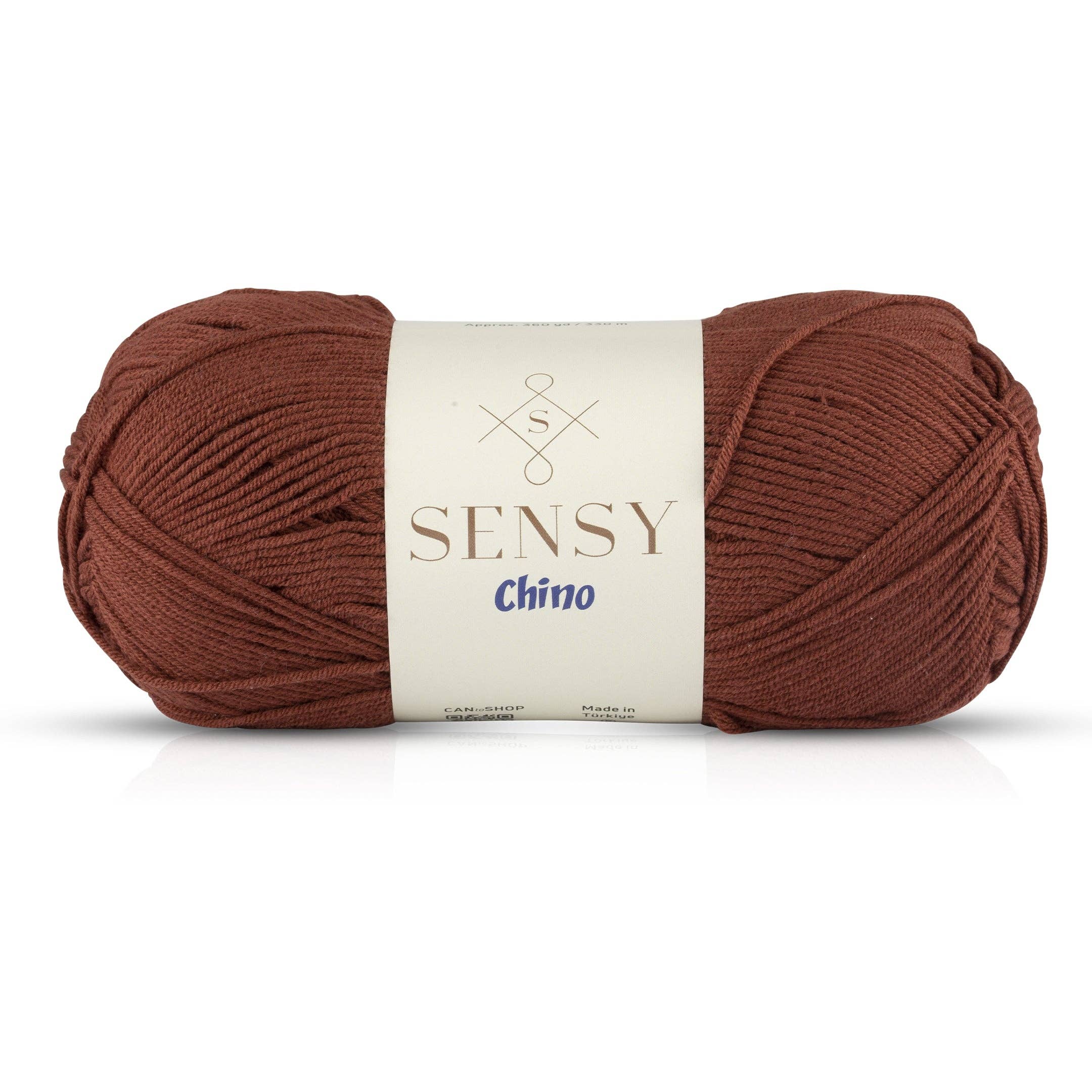 Sensy Chino Soft Cotton Yarn, 3.5 oz, 360 Yards, Gauge 2 Fin