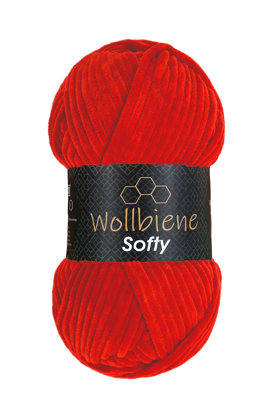 Wool bee softy chenille wool 100gr super bulky knitting
