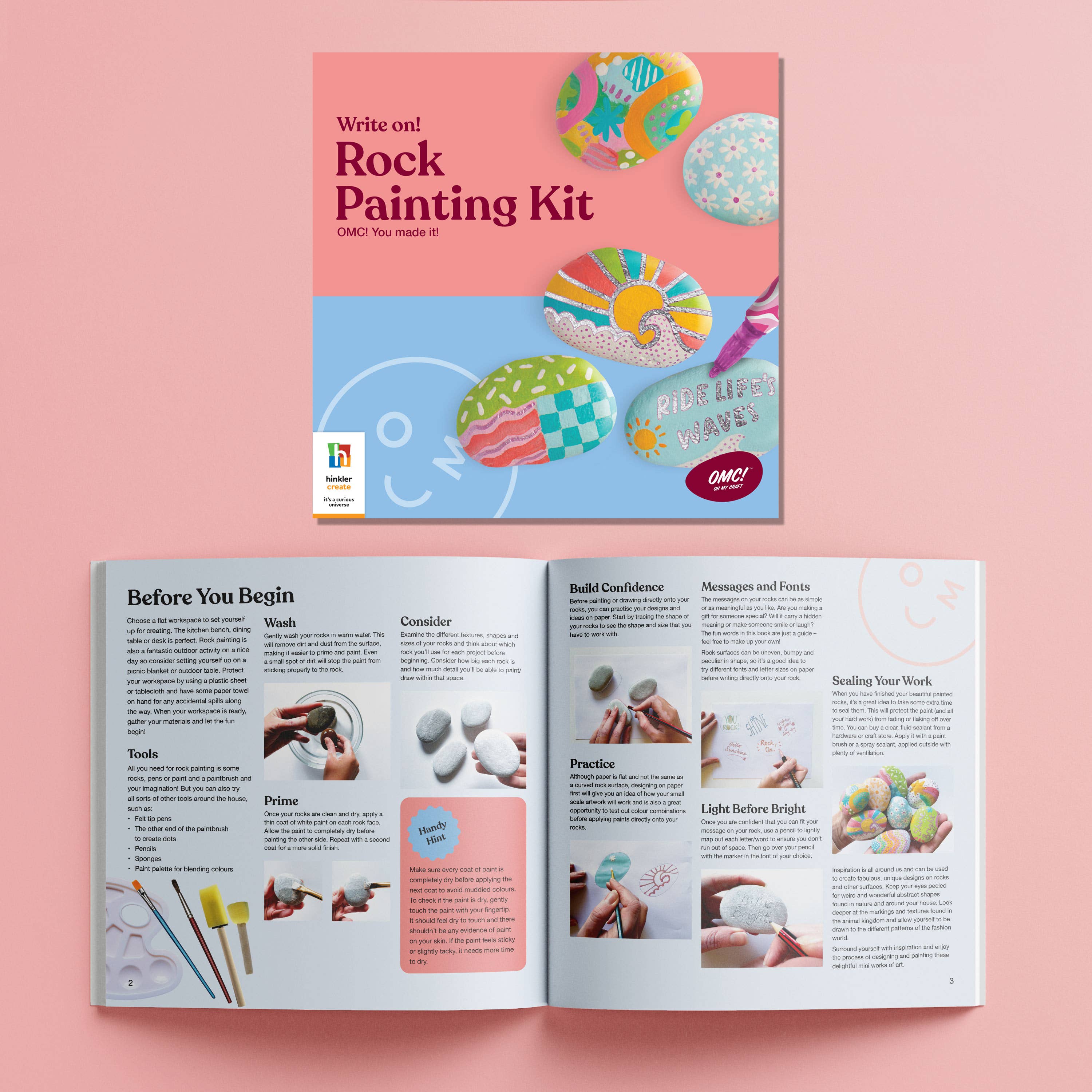 OMC! Write On! Rock Painting Kit