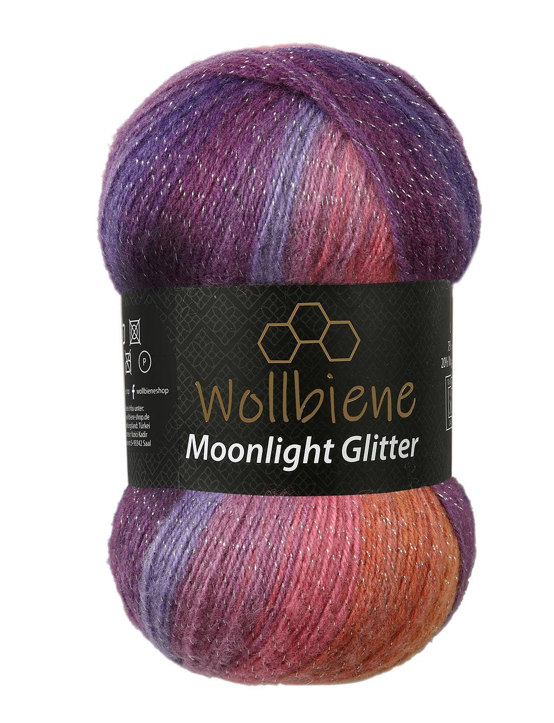 Woolen bee moonlight glitter batik crochet knitting wool