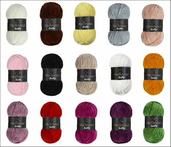 Wool bee softy chenille wool 100gr super bulky knitting