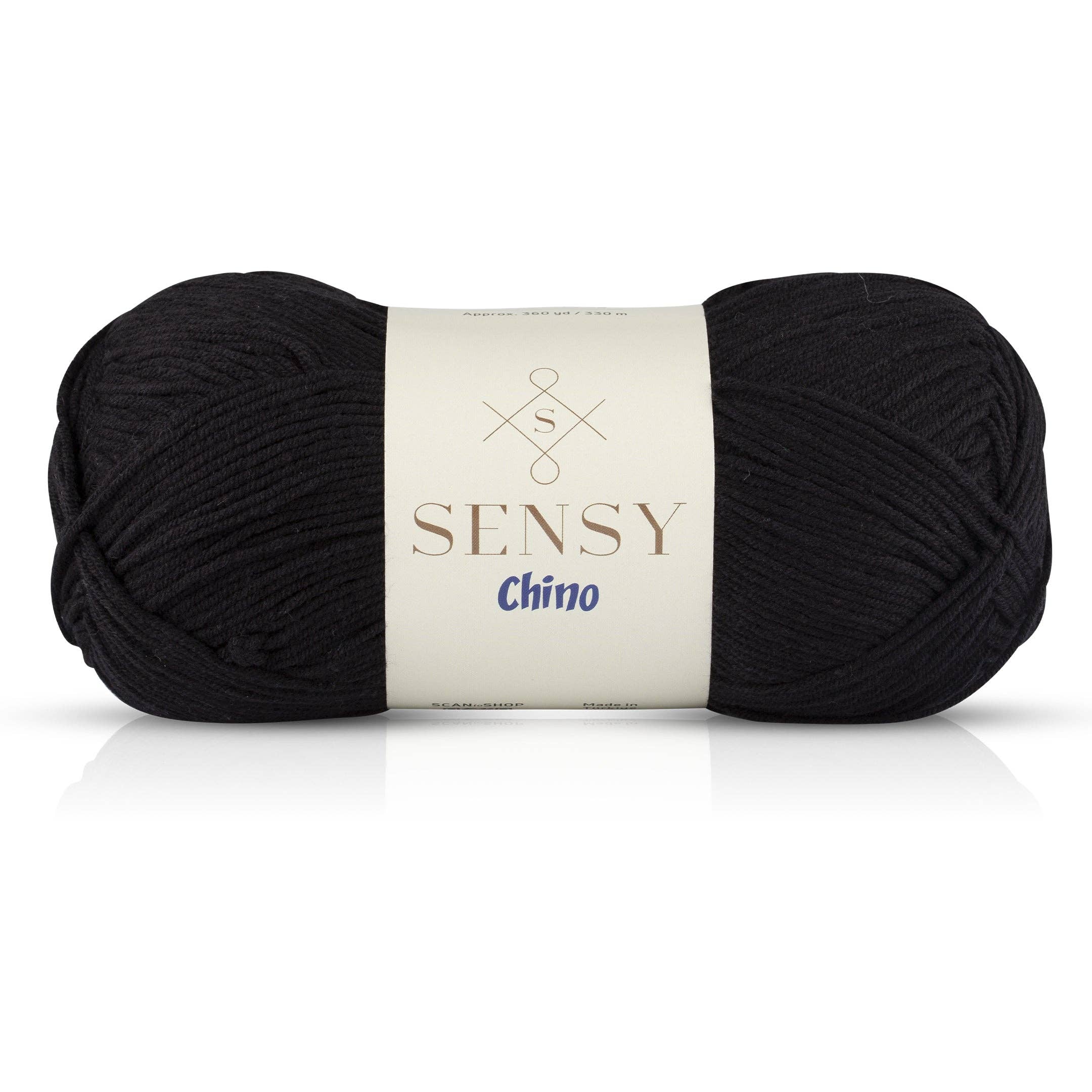 Sensy Chino Soft Cotton Yarn, 3.5 oz, 360 Yards, Gauge 2 Fin