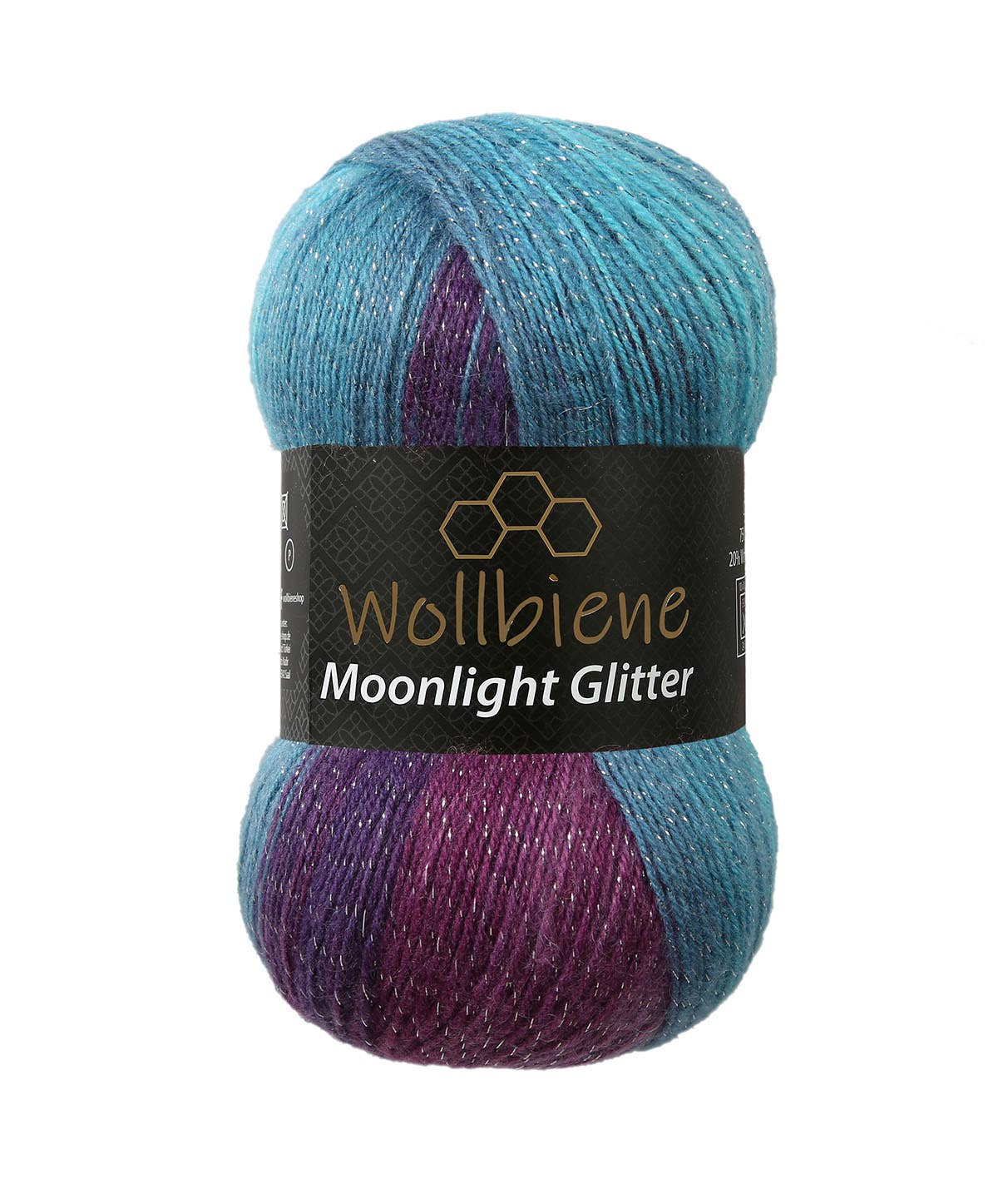 Woolen bee moonlight glitter batik crochet knitting wool