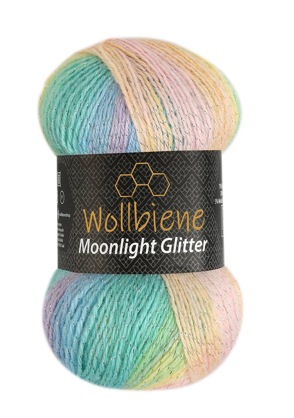 Woolen bee moonlight glitter batik crochet knitting wool