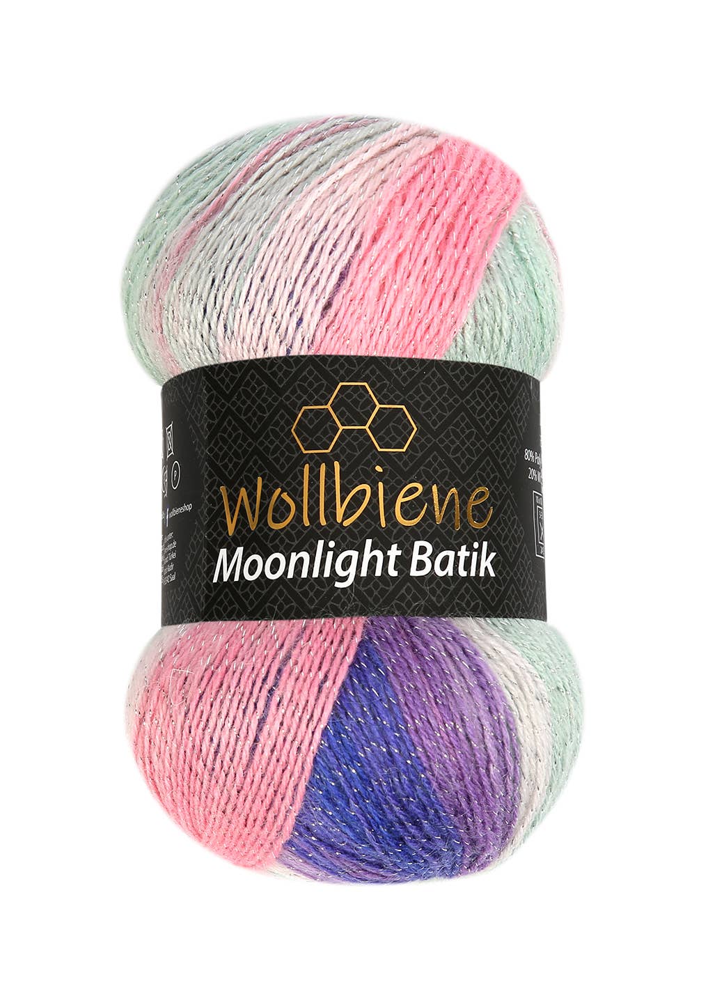 Woolen bee moonlight glitter batik crochet knitting wool