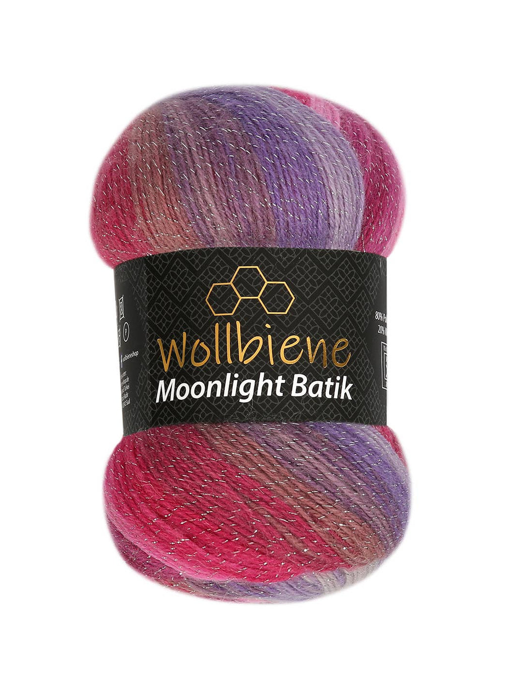 Woolen bee moonlight glitter batik crochet knitting wool