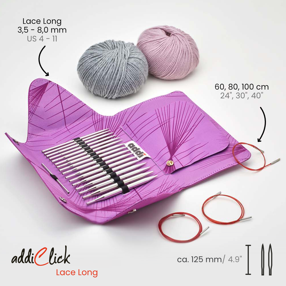 AddiClick Lace Extra Long Interchangeable Set
