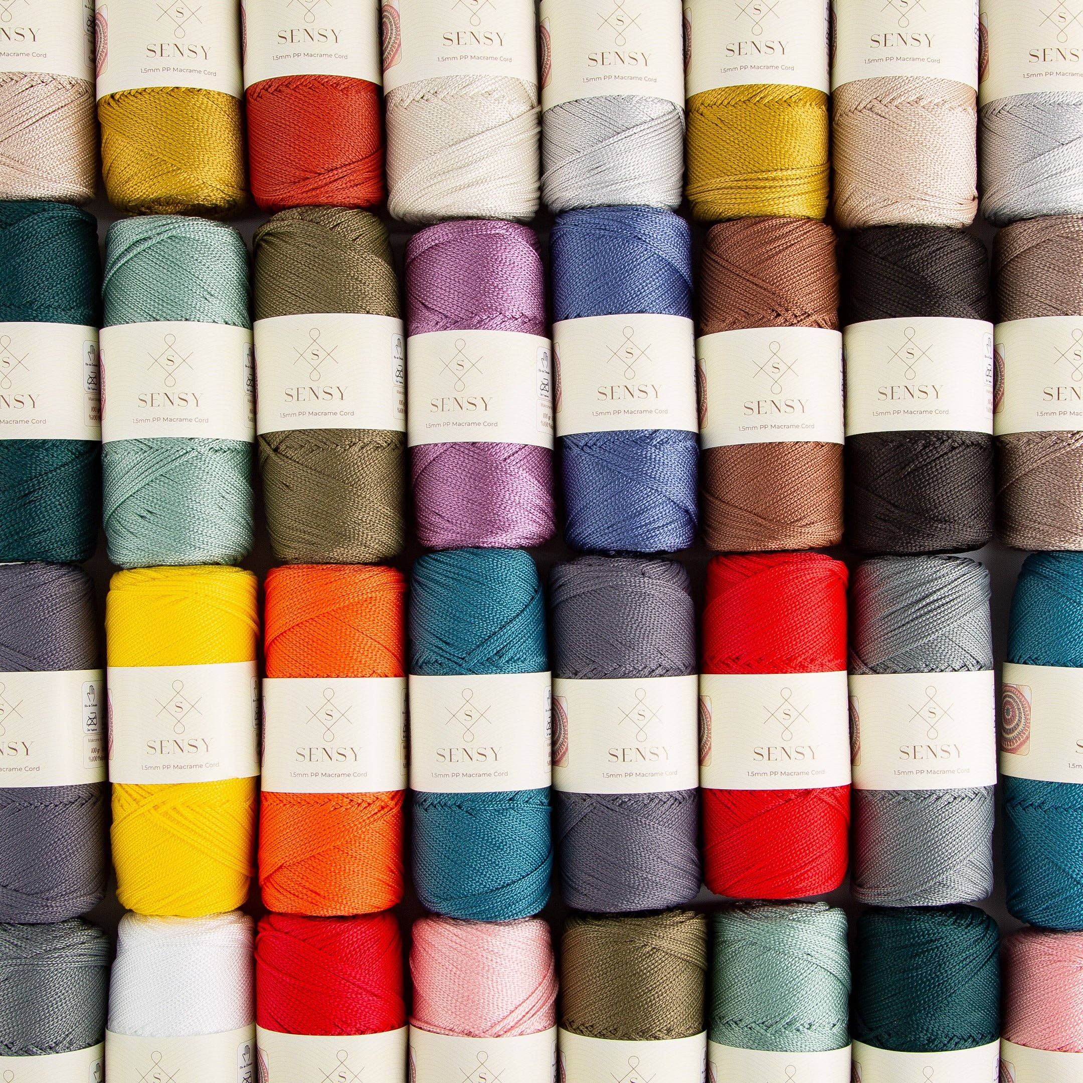 Sensy Premium 1.5mm - 164 yards 100% Polyester Macrame Cord