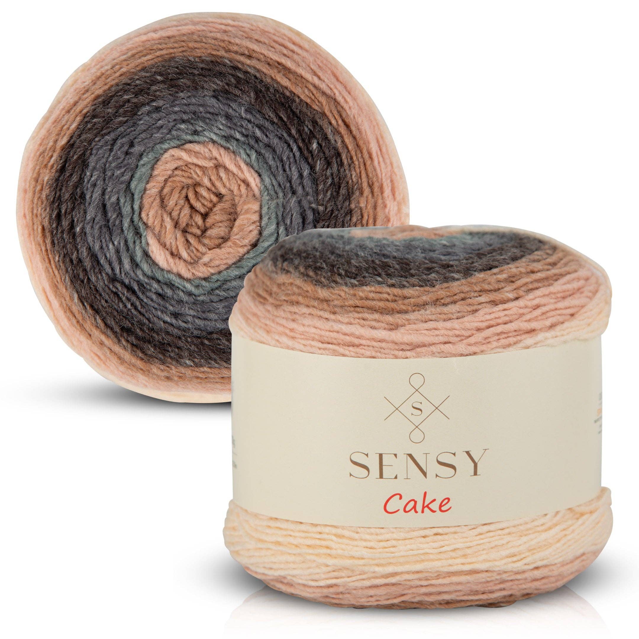 Sensy Cake Yarn, 5.3 oz, 525 Yards, Gauge 3 Light