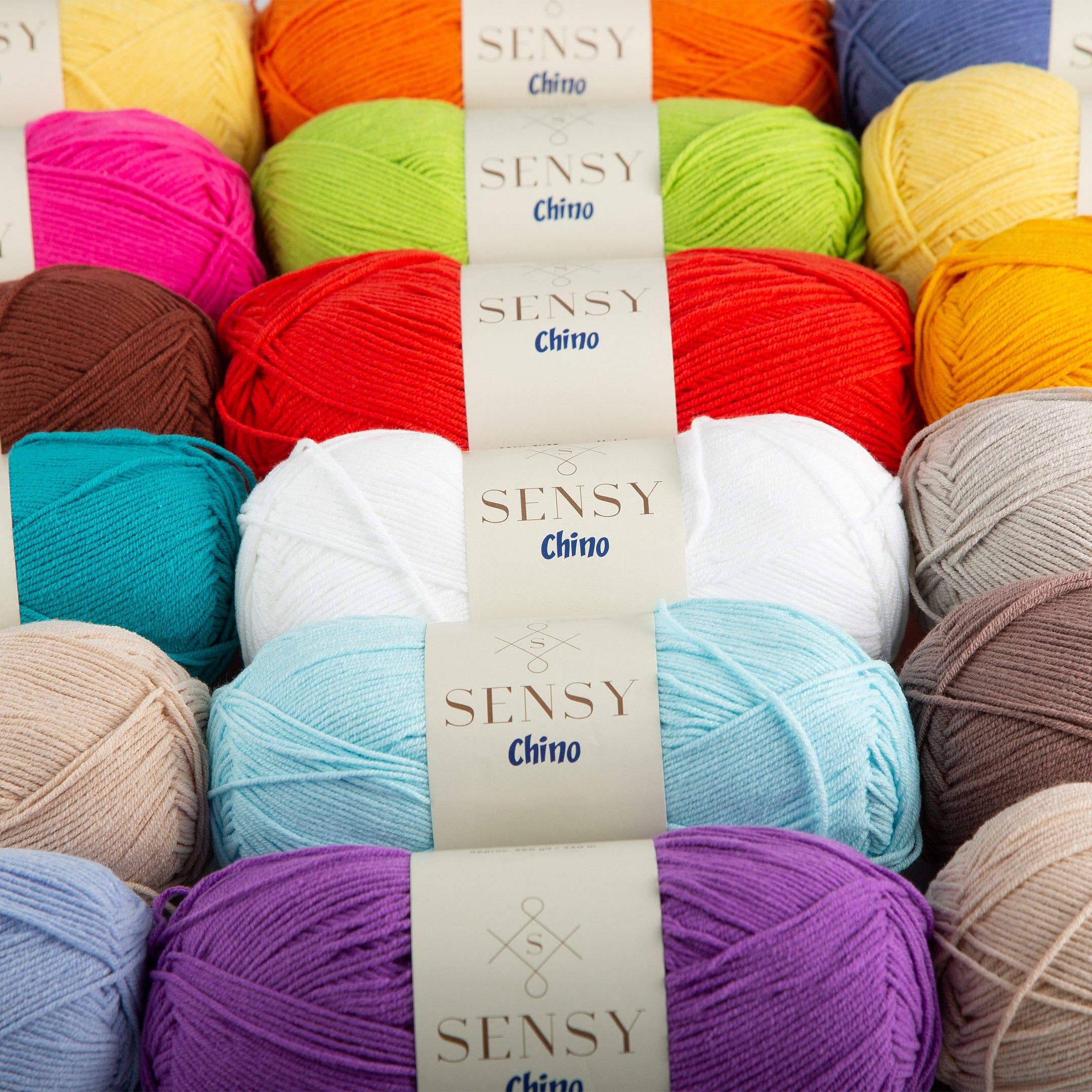 Sensy Chino Soft Cotton Yarn, 3.5 oz, 360 Yards, Gauge 2 Fin
