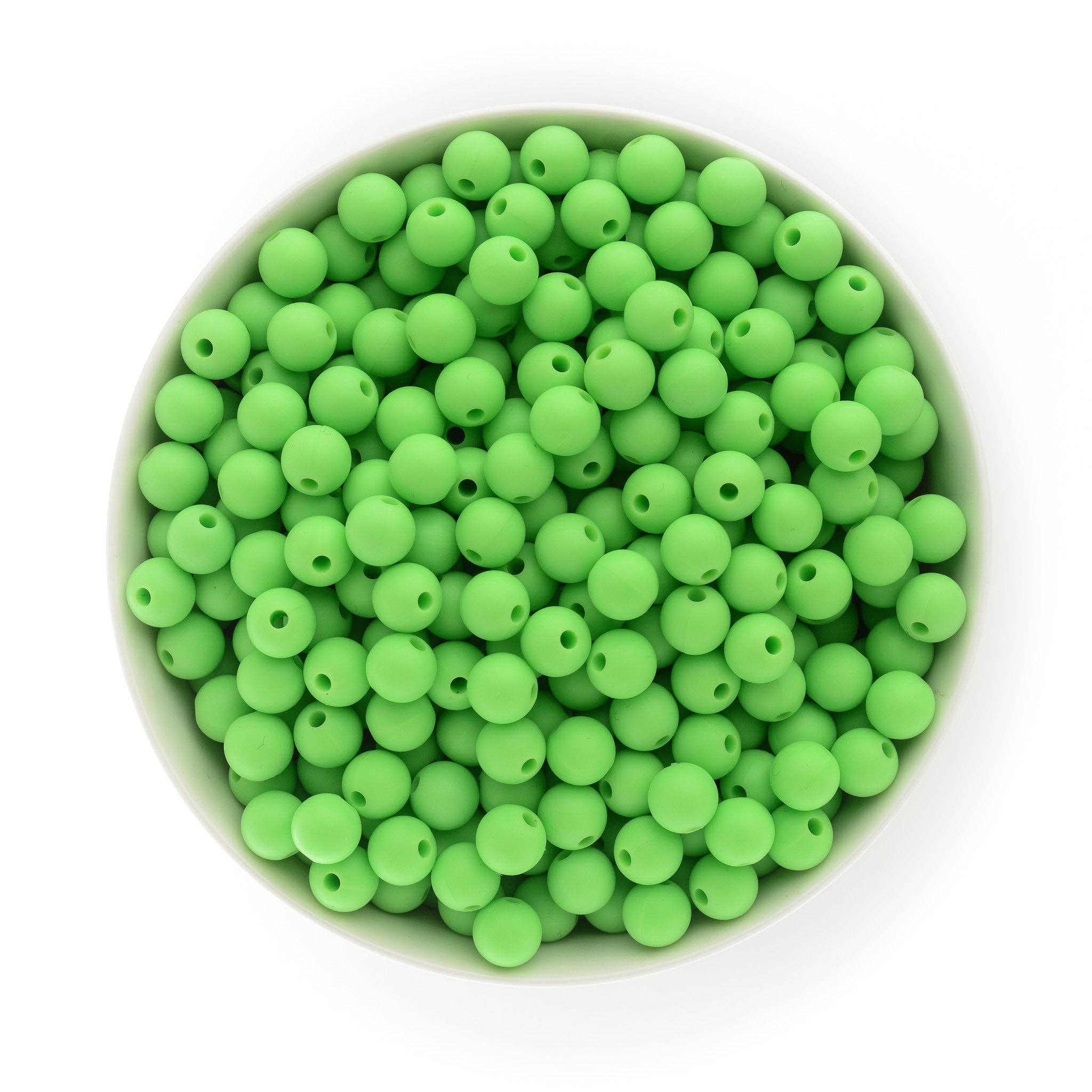 9mm Round Silicone Beads