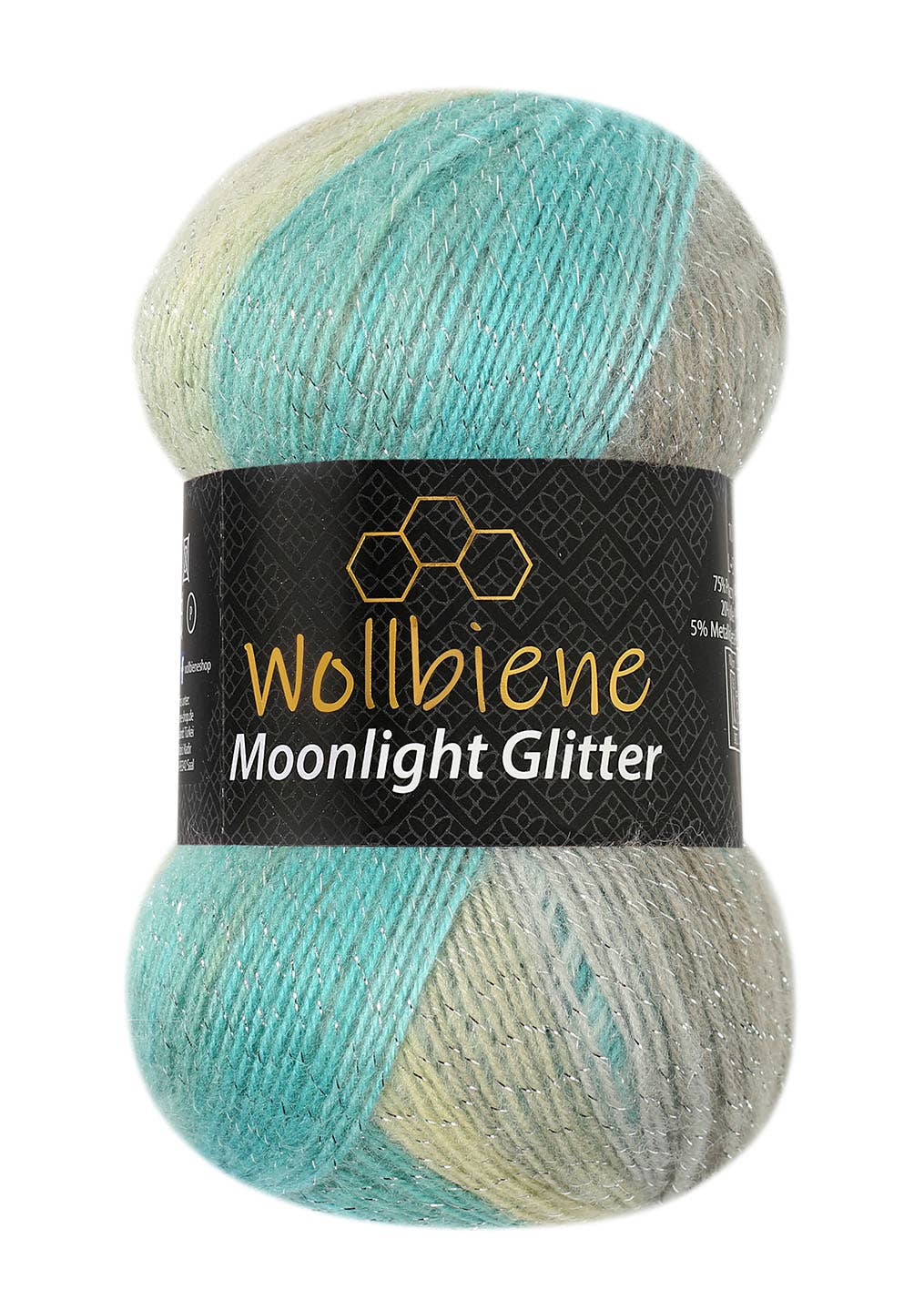 Woolen bee moonlight glitter batik crochet knitting wool