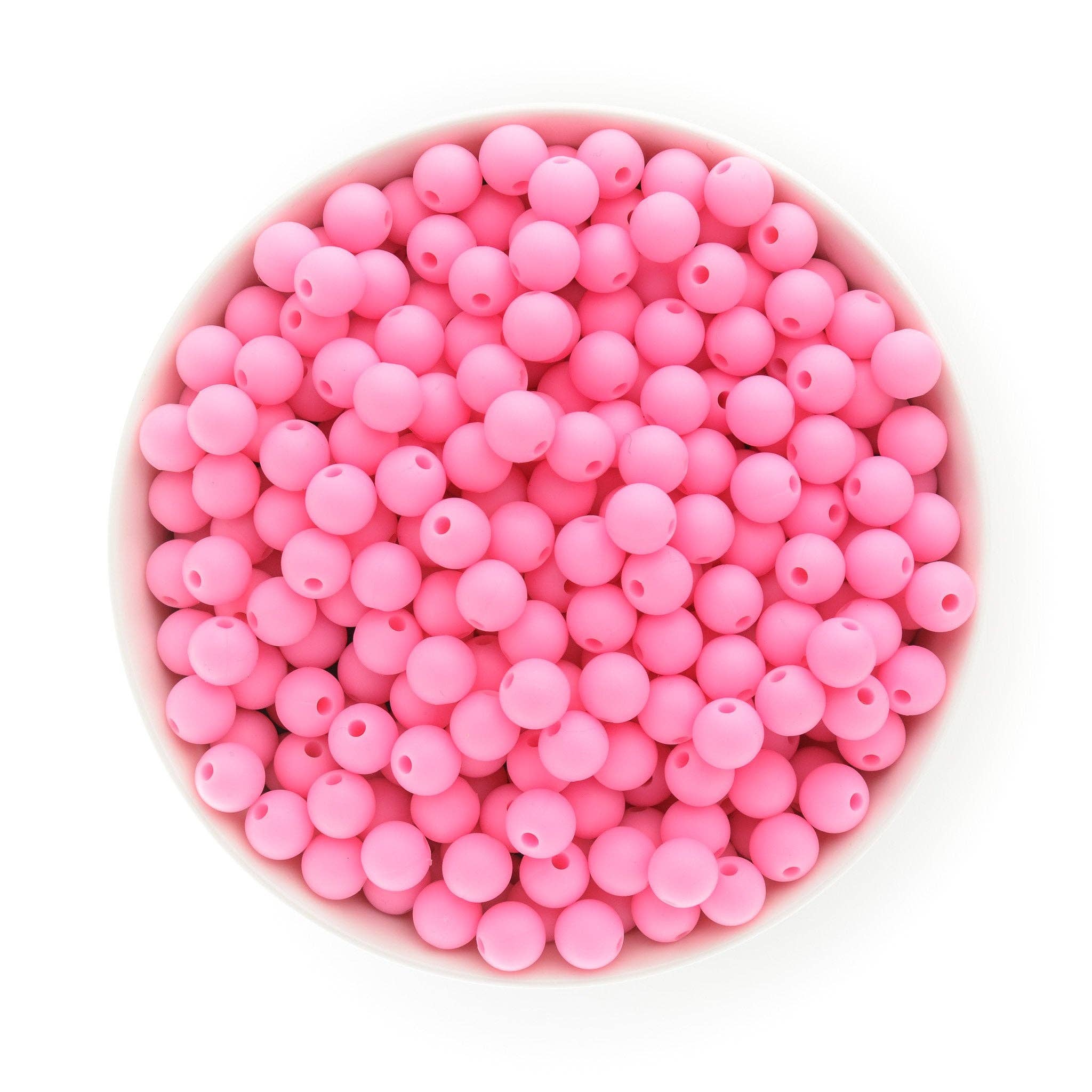 9mm Round Silicone Beads