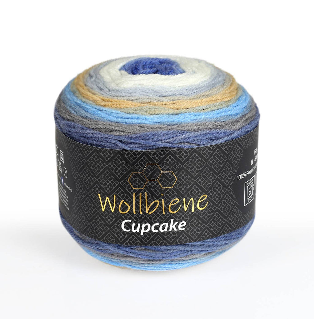 Woolen bee cupcake gradient wool knitting 150g
