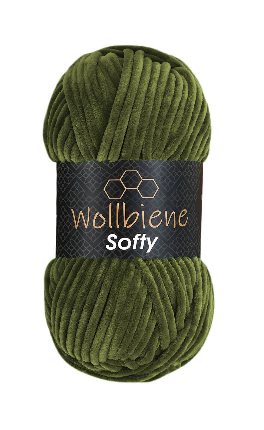 Wool bee softy chenille wool 100gr super bulky knitting