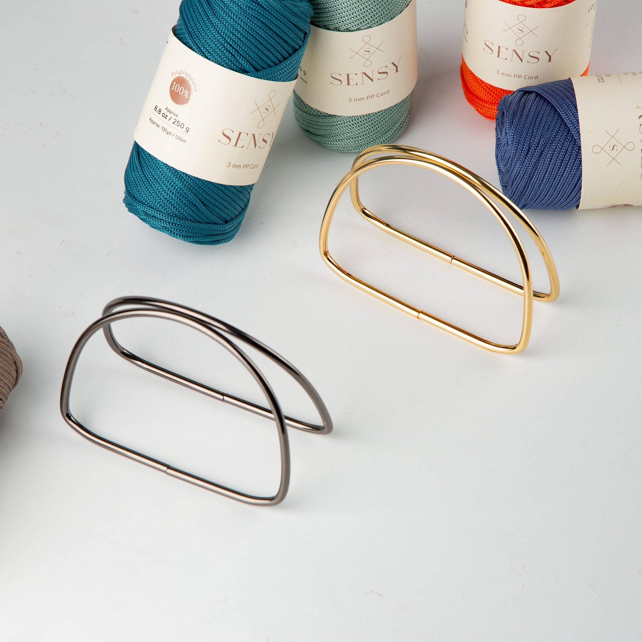 Metal Bag Handle - D Shape