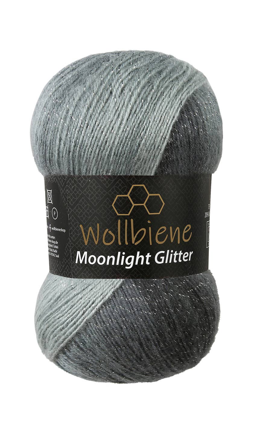 Woolen bee moonlight glitter batik crochet knitting wool