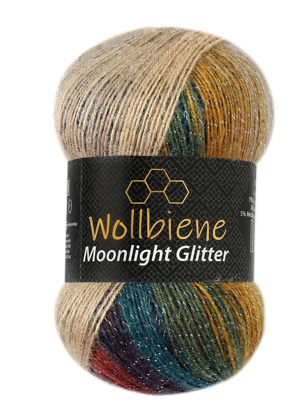 Woolen bee moonlight glitter batik crochet knitting wool