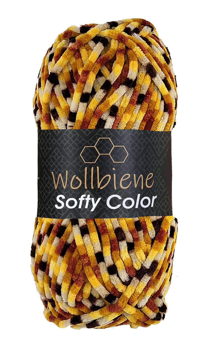 Softy Color Chenille Wool 100gr Coloured Knitting Hobby DIY