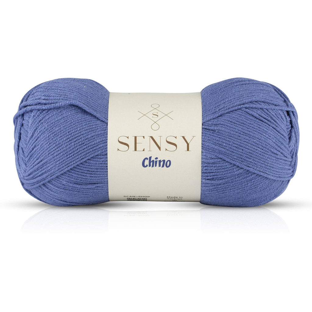Sensy Chino Soft Cotton Yarn, 3.5 oz, 360 Yards, Gauge 2 Fin
