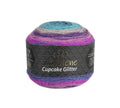 Woolly Bee Cupcake Glitter Gradient Wool Knitting Wool 150g