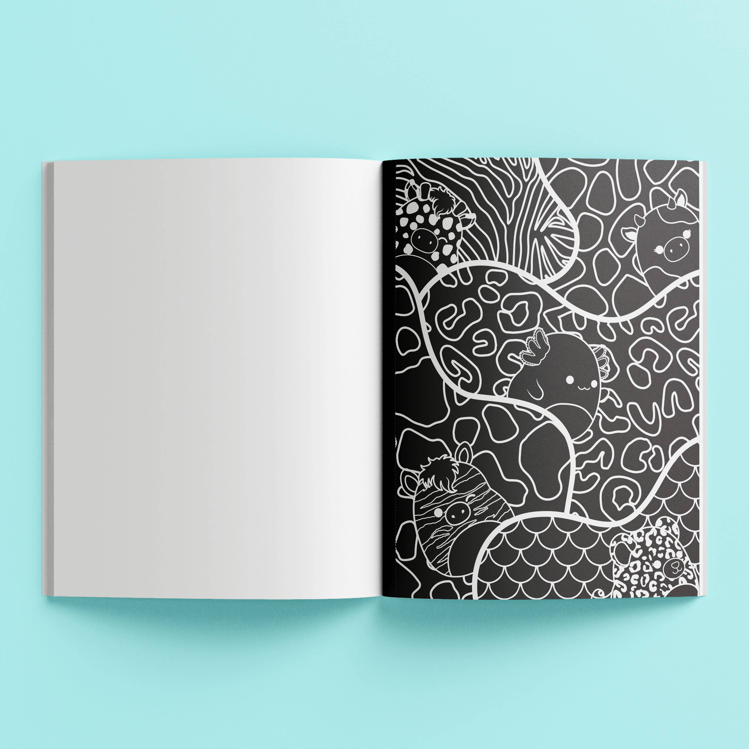 Kaleidoscope Squishmallows Neon Colouring Book