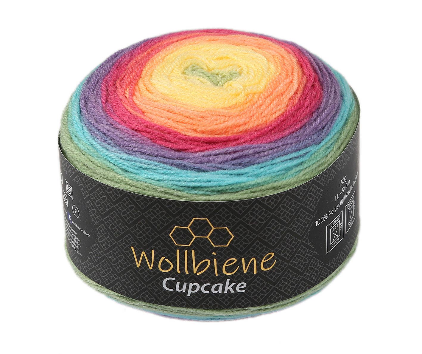 Woolen bee cupcake gradient wool knitting 150g