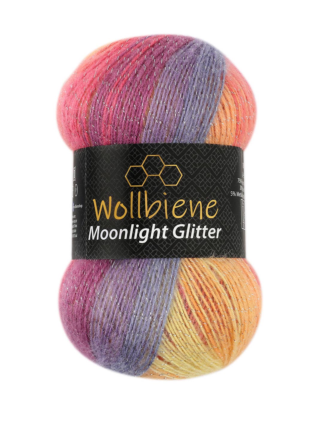 Woolen bee moonlight glitter batik crochet knitting wool