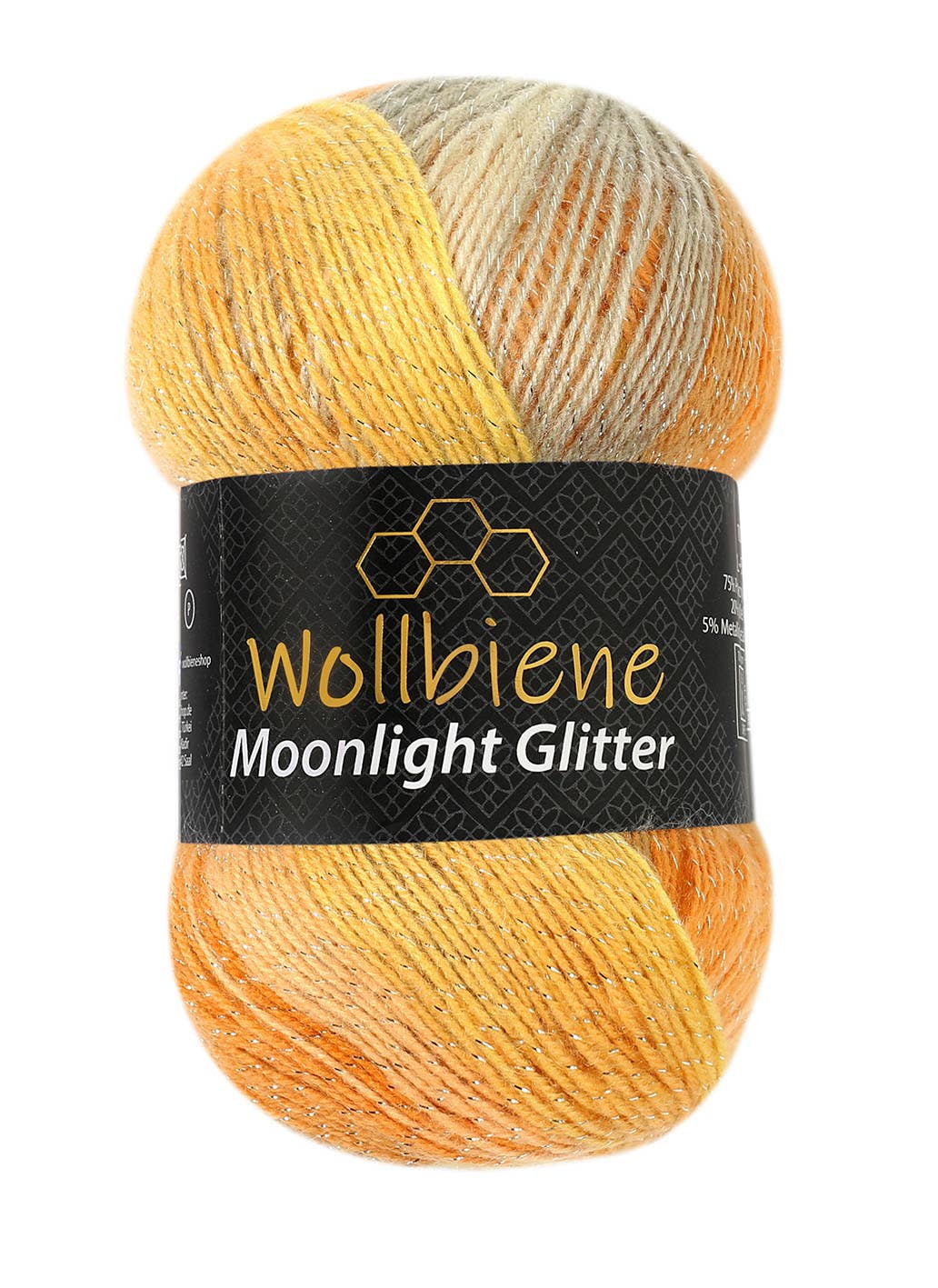 Woolen bee moonlight glitter batik crochet knitting wool