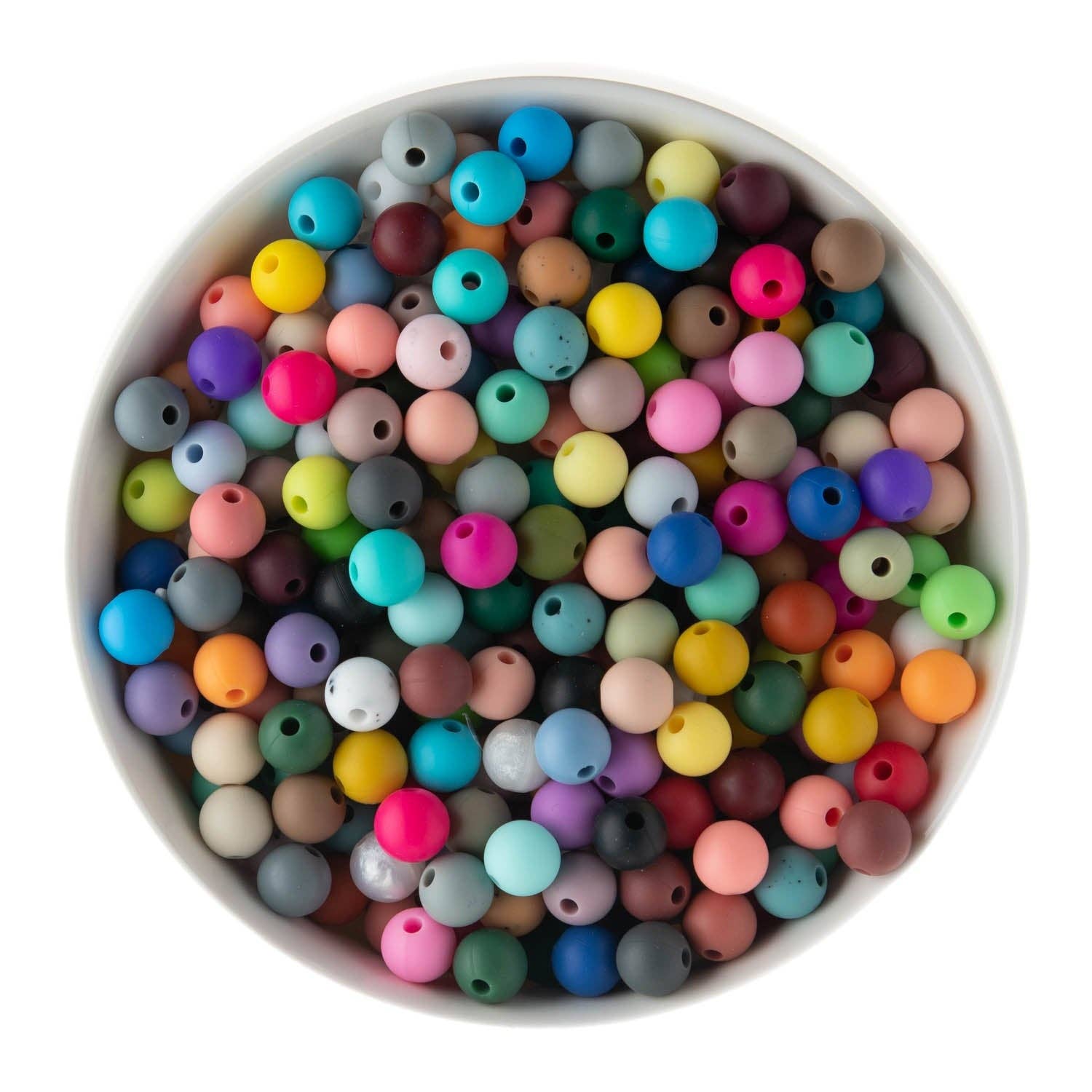 9mm Round Silicone Beads