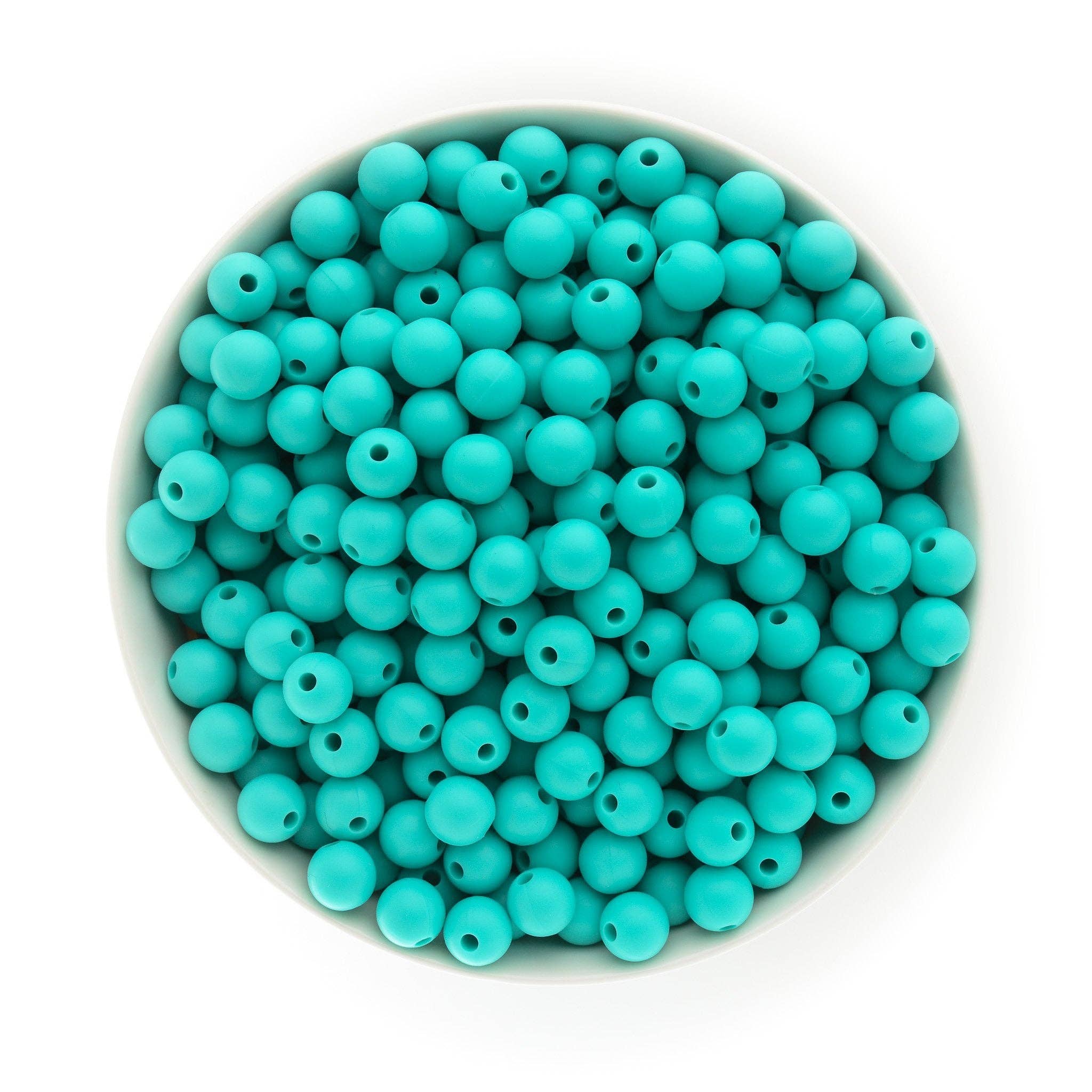 9mm Round Silicone Beads