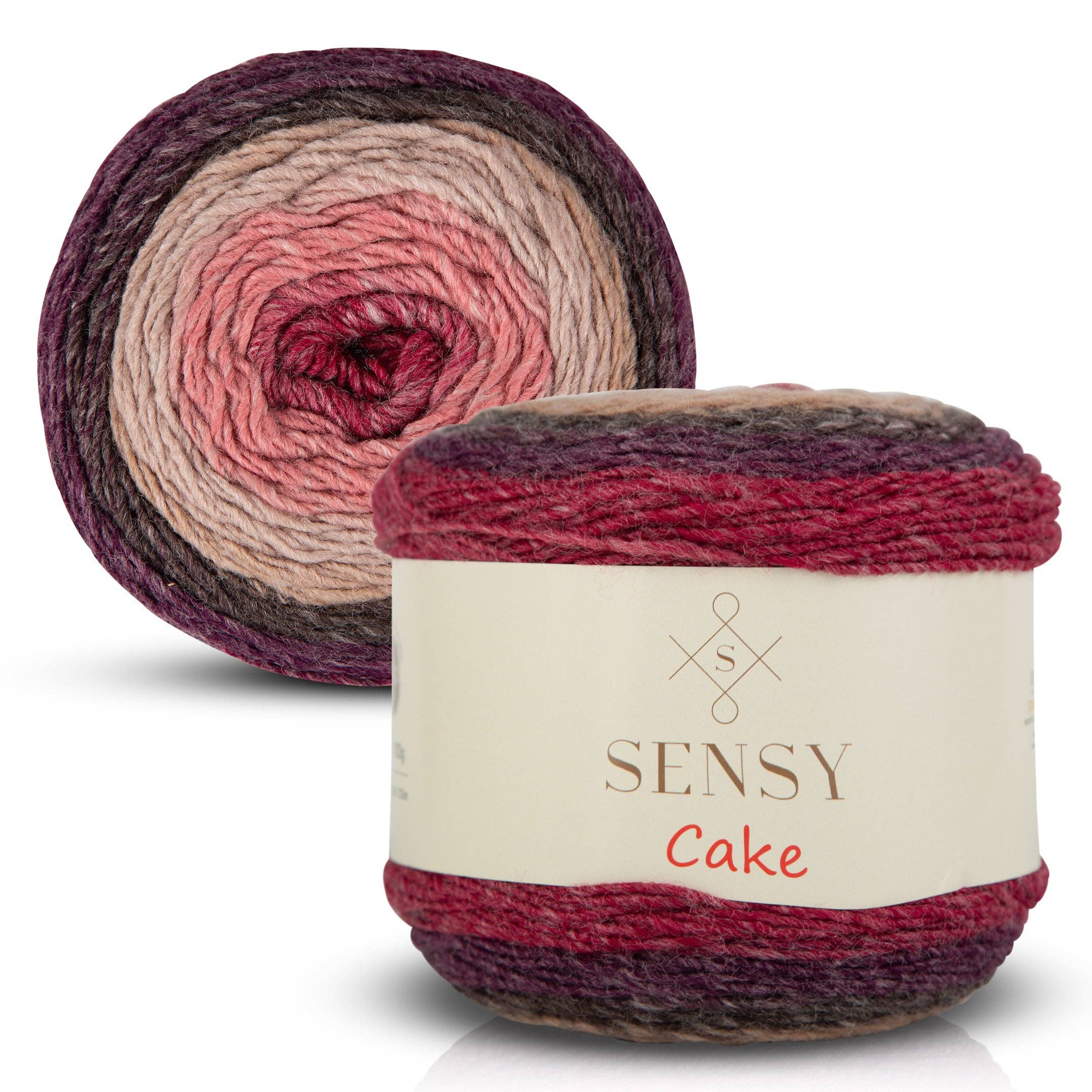 Sensy Cake Yarn, 5.3 oz, 525 Yards, Gauge 3 Light